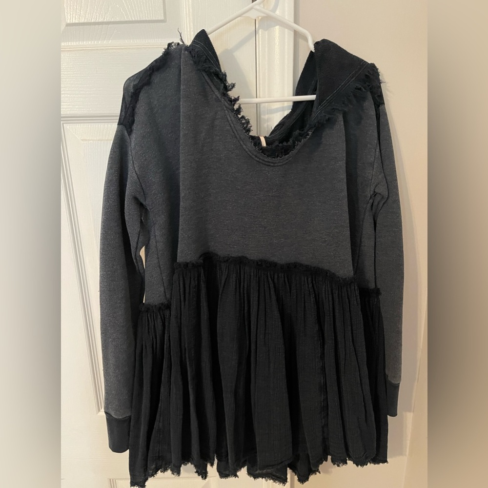 oversized free people hooded jacket